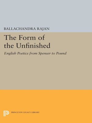 cover image of The Form of the Unfinished
